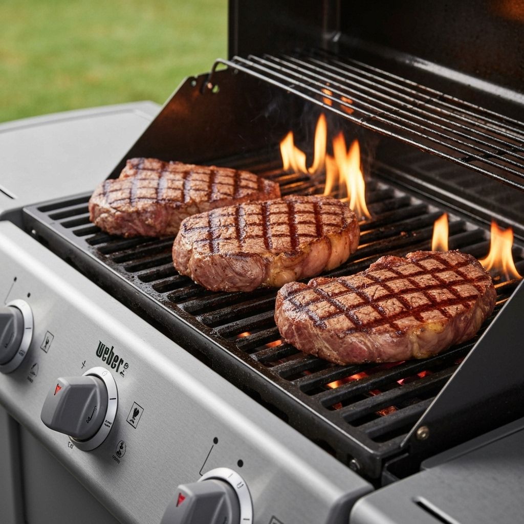 Cooking steaks on Weber Genesis